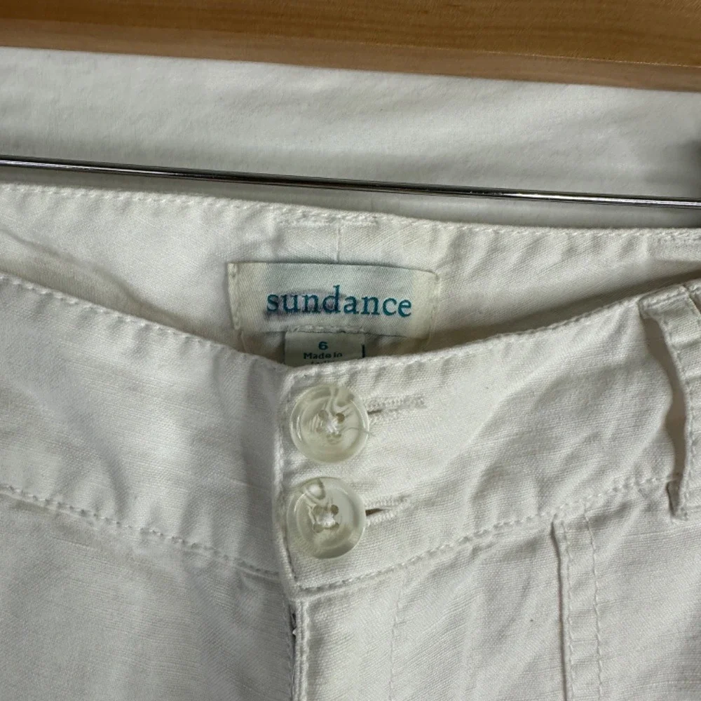Sundance White Shorts Lace Detail‎ Size 6_3